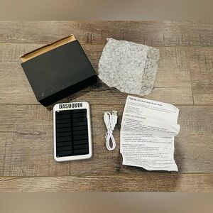 NEW Solar Power Bank 4000mAh – Portable Charger w/ Box & Accessories